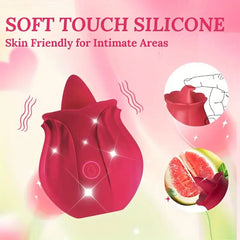 Hot  Sale Rose Tongue Licking Oral Sucking Vibrator for Women Clit Stimulator Female Masturbation Sucker Lick Sex Toy for Women