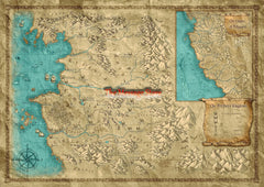 Witcher World Map Continent Locations Wall Art Video Game Gamer Room Decor Poster Canvas Painting Wall Pictures Home Decor Gifts