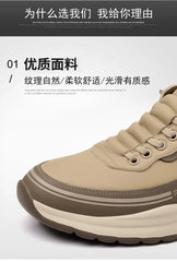 Men’s Luxury Leather Sneakers 2025 Anti-Slip Sports Shoes