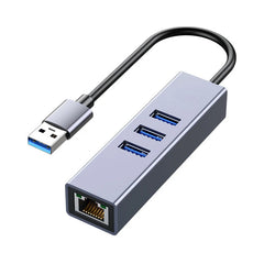 USB 3.0 HUB 1000Mbps 3 Ports USB 3.0 Type C HUB USB to Rj45 Gigabit Ethernet Adapter RTL8153 for MacBook Laptop Computer