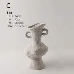 Hydroponics Nordic Style Simple Flower Pot, Ceramic White Vases, Table Accessories, Bathroom Aesthetic Room Home Decor