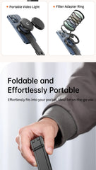 Ulanzi MA30 Carabiner-Mounted Phone Tripod for iPhone 15 14 13 12 Pro/Pro Max Dual-sided Magnet Tripod Desk Mount Phone Handle