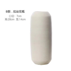 Minimalist Handmade Art Zen Vase Ceramic Decoration Living Room Model Home Decoration Black and White Art Vase Hand Drawing Home Decor