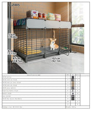 Dog Cage Small Dog Indoor with Separate Toilet Household Corgi Teddy Pomeranian House Kennel Dog Pet Fence Pet Shop