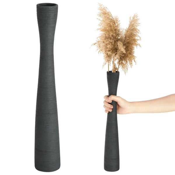 16.5 inches Floor Vase Tall Vase Skinny Long Flower Vase Modern Minimalist Ceramic Vase Non-Slip Decorative Vase For Home Office