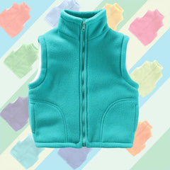 3 to 10 Years Teenager Outwear Waistcoats Sleeveless Jackets Children's Vest For Boy Girl Polar Fleece Baby Kid Vest Warm Winter