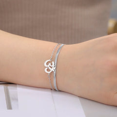 Dawapara Om Ohm Aum Charm Spiritual Pendant Stainless Steel Bracelet Yoga Jewelry Meditation Buddhist Spiritual Amulet