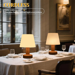 LED Table Lamp Touch Sensor Rechargeable Desktop Night Light Wireless Reading Lamp For Restaurant Hotel Bar Bedroom Decor Light