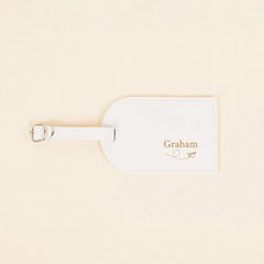 Personalized Pu Leather Luggage Tag Monogrammed Couple Travel Baggage Label Tags Wedding Bridal Shower Gift for Family Friends