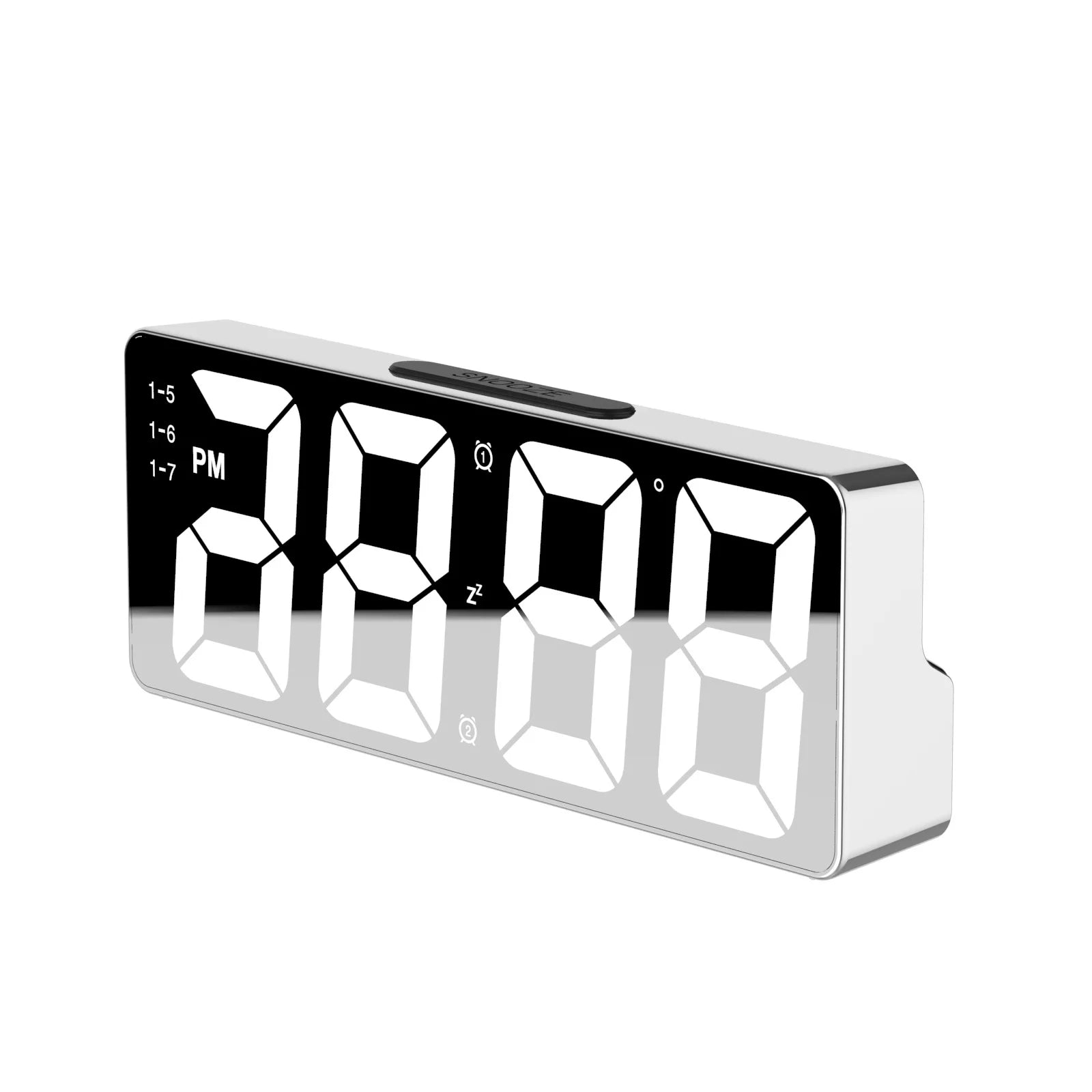 Voice Control Digital Alarm Clock Temperature Date 2 Alarm Snooze Night Mode Table Clock 12/24H USB Plug-in Always On LED Clock