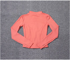 Women Sport Jacket Long Sleeve Shirt Workout Coat
