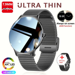 2026New 7.9mm Ultra-Slim SmartWatch Women Health Monitoring Always-On Display 100 +Sports Modes Bluetooth Call Smart Watch Women