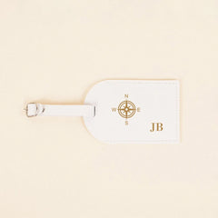 Personalized Pu Leather Luggage Tag Monogrammed Couple Travel Baggage Label Tags Wedding Bridal Shower Gift for Family Friends