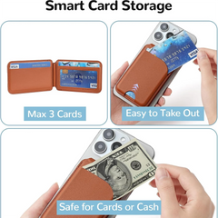 2 in 1 Magnetic MagSafe Wallet Stand, Leather Magnetic Card Holder Wallet for IPhone16/15/14/13/12 Series with Adjustable Holder