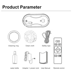 PuRuiKai Household Window Automatic Water Spray Cleaning Robot,With Intelligent Edge Detection System,Robot Glass Cleaner