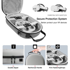 Hard Carrying Case Drop-resistant Portable Storage Bag Travel Carry Bag for Meta Quest 3/3S VR Headset Controller Accessories