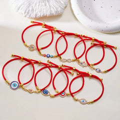 Turkish Evil Eye Bracelets For Women Men Handmade Braided Black Red Rope Lucky Bracelet Fashion Couple Friendship Jewelry Gifts