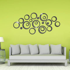 6/24PCS Acrylic Circle Mirror Wall Stickers Removable Round Dots Mirror Wall Decals DIY Home Decor Mirror Art