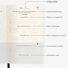 Hardcover & Mindfulness Size Five Minute Gratitude Manifestation Journal Daily Diary for Reflection Notebook The