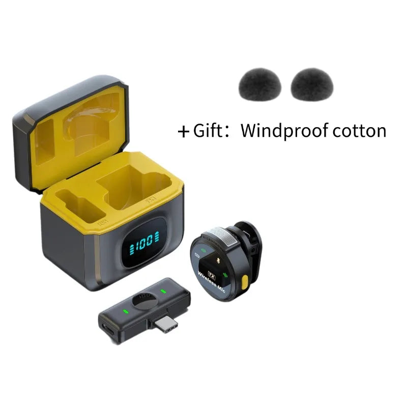 J6 Wireless Lavalier Lapel Microphone Live Streaming Interviews Portable Noise Mini Reduction Audio Video Recording Live Phone