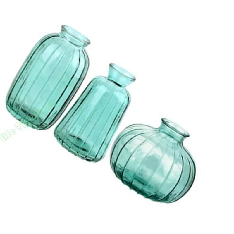 G5AB Set Of 3 Minimalists Glass Small Bud Vases For Living Room Table Centerpieces Home Decor