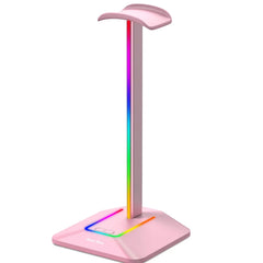 New Bee Z8 RGB Headphones Stand Holder Desk Gaming Headset with 2 USB Ports Cool Display Holder Non-Slip Rubber Base for Gamer