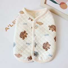 Warm Cotton Open Cardigan Pet Shop Pet Clothing for Small Dogs And s Teddy Bichon Baby Underwear Vest Spring Autumn Winter Dogbaby