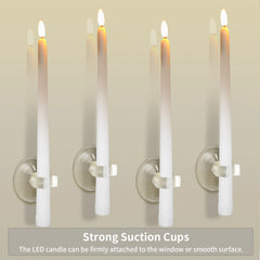 Pack of 12/24Pc LED Flameless Flickering Taper Candles with Remote Battery Operated Tea Lights Home Wedding Decor Candlesticks