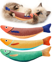 Cat Toys Fish,Teeth Grinding Catnip Toys,Soft and Durable,Kitten Toys Interactive Sounding Cat Chew Bite Plush Toys Cat Supplie Pet Shop, Pet Toys