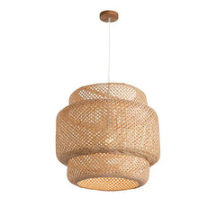 30cm Handwoven Bamboo Pendant Light – Modern Art Chandelier Home Decor