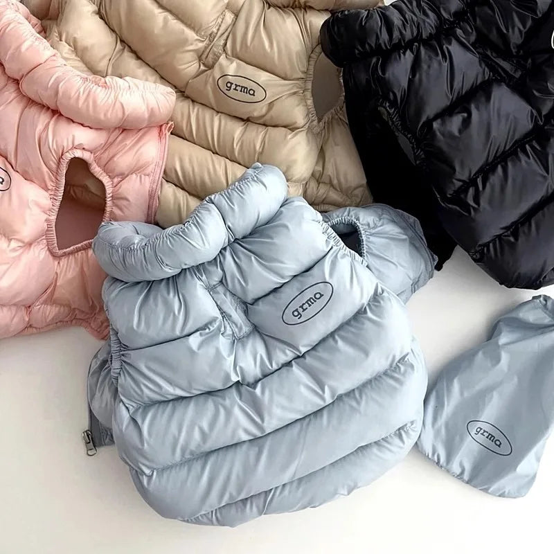 Fashion Solid Dog Clothes Soft Warm Dog Jacket Winter Puppy Vest Coat Waterproof Cat Down Jacket Pet Costumes Pet Shop Pet Clothing