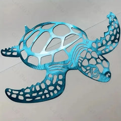 Metal Sea Turtle Ornament Beach Theme Decor Wall Art Decorations Wall Hanging For Indoor Living Room Decor Metal Turtle Wall Art