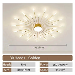 Creative Fan-shaped Rotating Living Room Light Lustre Home Decoration Bedroom LED Ceiling Lamp Modern Dining Room Pendant Lights