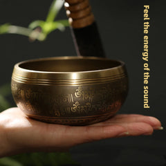 Tibetan Singing Bowl Set, Totem with Sound, Meditation Bowl, Unique Gift, Useful for Meditation, Yoga, Stress Relief
