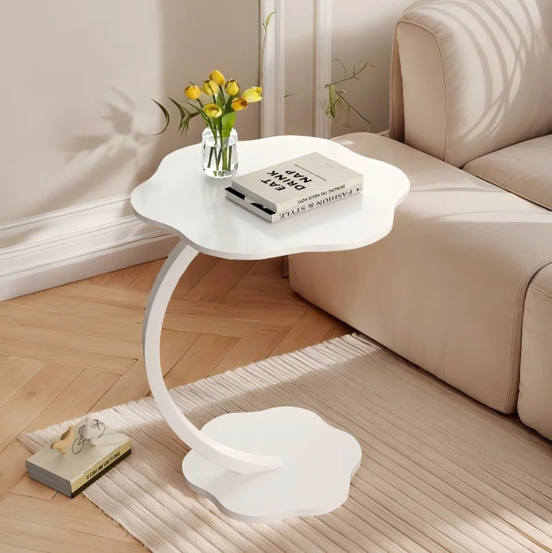 Coffee Table Light Luxury Side Table Round Flower Bedside Table Bedside Home Study Desk Auxiliary Desk Living Room Furniture Bedroom Furniture