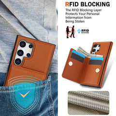 Wallet Case with Card Holder, 360° Rotation Ring Kickstand Magnetic Clasp for Samsung Galaxy S25 S24/S23/S22/S21 Ultra/Note 20