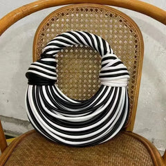 Ladies2025New Luxury Designer Handbags Hand-woven Noodle Bag Knot Bag silver Dinner Bag