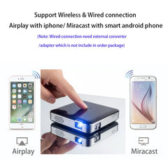 SmartIdea Wireless Projector DLP Handheld Pocket Proyector Build-in Battery Support AirPlay Miracast Outdoor Camping Projector