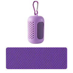 Portable Circular Silicone Wrapped Cold Cooling Towel