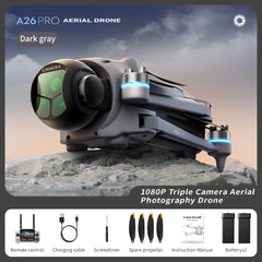 Lenovo A26 Pro Drone 5G WiFi Drone 4K Dual HD Camera Large Screen Remote Controller Brushless Motor Professional Quadcopter Toy