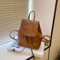 Fashion PU Leather Backpack for Women – Vintage Travel & School Bag