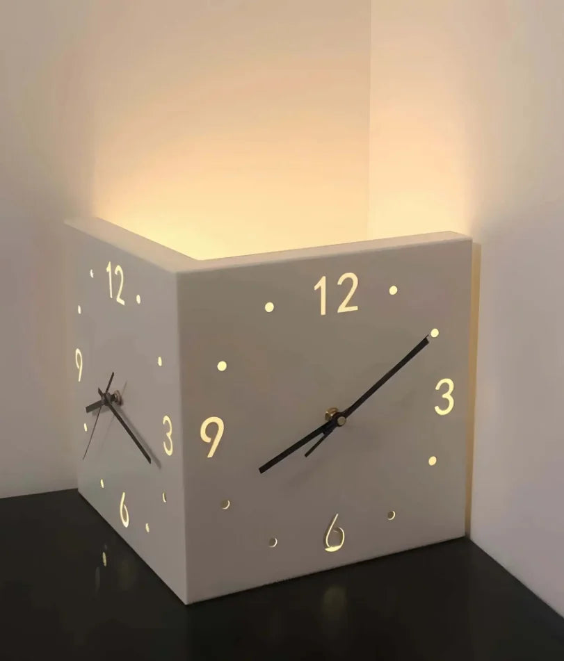 Corner Modern Wall Clock, Stylish Double-sided Luminous Wall Clock, Sensor Luminous Corner Wall Clock, Mute Wall Clock Home Decor