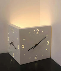 Corner Modern Wall Clock, Stylish Double-sided Luminous Wall Clock, Sensor Luminous Corner Wall Clock, Mute Wall Clock Home Decor