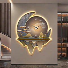 Luxury Wall Clock Lamp – Modern Home Decor Clock Light