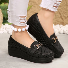 Women’s Breathable Wedge Sneakers Non-Slip Thick Sole Shoes