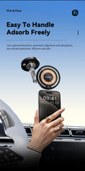 Essager Magnetic Wireless Charger Car Phone Holder 15W Fast Charging Easy Paste Mount Stand For Magsafe iPhone 15 14 13 Pro Max