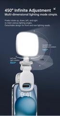 Portable LED Selfie Fill Light Photography Adjustable Brightness Mobile Led Light Clip For Phone Laptop Tablet Meeting Make Up
