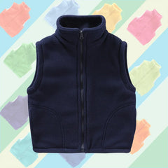 3 to 10 Years Teenager Outwear Waistcoats Sleeveless Jackets Children's Vest For Boy Girl Polar Fleece Baby Kid Vest Warm Winter