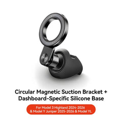YZ For Tesla Model 3 Y/YL Highland Juniper Magnetic Car Phone Holder 360 Degree Rotation Metal Car Mount for All  Phones
