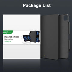 GOOJODOQ Magnetic Case for iPad Pro 11 13 2024 M4 Air 6 Air 4/5 iPad Pro 12.9 Magic Keyboard Compatible Case Pencil Holder